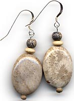 fossil coral earrings