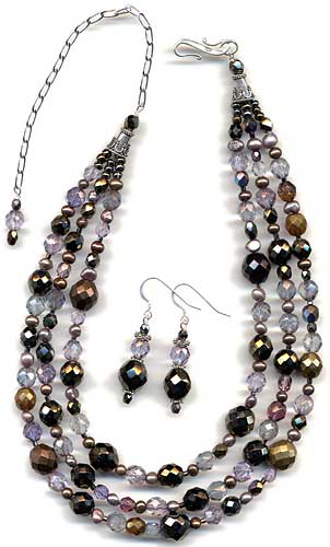 iris 3-strand necklace