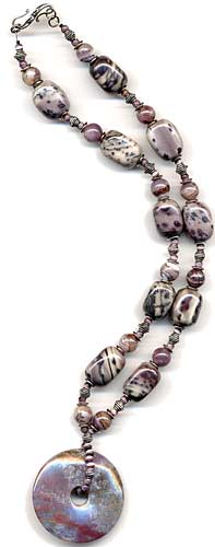amethyst lace necklace