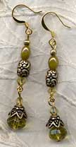 extra lime crystal earrings